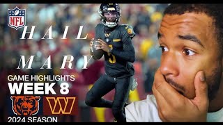 Eagles Fan Reacts to Bears vs Commanders  Week 8 Full Game Highlights [upl. by Aikal859]