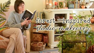 Forestcoreinspired studio decorations  DIY botanical wall art amp naturethemed crafts🌿 Art vlog [upl. by Weatherby]