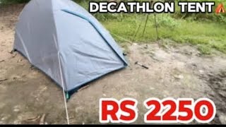 Decathlon two person tent ⛺💫👌 Tent review in forest 🌳🌴  ASMR [upl. by Rexford]