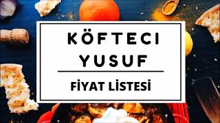 Köfteci Yusuf Fiyat Listesi [upl. by Eronel]