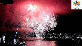 Canada 150 Vancouver Fireworks New Years Eve Countdown [upl. by Adirehs]