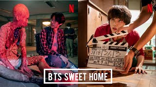 BTS Sweet Home  Keakraban Para Cast Dengan Monster [upl. by Nemlaz9]