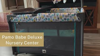 Pamo Babe Deluxe Nursery Center Review  Portable Playard with Comfortable Mattress Changing Table [upl. by Luigino114]