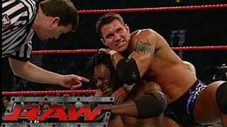 Randy Orton amp Batista vs Scott Steiner amp Booker T RAW Feb 242003 [upl. by Orelie]