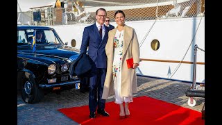 Photos of the Danish Royals on first state visit to Sweden  Day 2  Reception on the Royal Yacht [upl. by Supen]