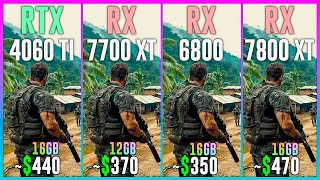 RTX 4060 TI 16GB vs RX 7700 XT vs RX 6800 vs RX 7800 XT  Test in 25 Games [upl. by Aratak]