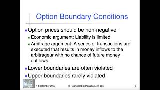 5 1 Valuation Option Boundaries Part 1 [upl. by Crandale]