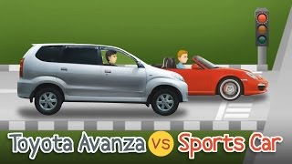 Kartun Lucu  Toyota Avanza vs Sports Car  Cerita Cinta Indonesia  Rizky Riplay [upl. by Aek]