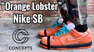 Nike SB Dunk x Concepts “Orange Lobster” Review amp On Feet [upl. by Nuahsyar]