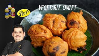 Vegetable Omelette  Evening time snacks  Durga lunch home special dish  Chef Venkatesh Bhat [upl. by Ahsirat]