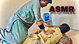 ASMR  BACK HEAD MASSAGE FOR RELAXING AND ENJOY  Powerful Massage By Young Rafique Master [upl. by Hufnagel]