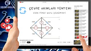 DC  ÇA32 Çevre akımları yöntemi soru çözümü vize final hazırlık soruları [upl. by Assennav514]