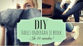 DIY RAFELS ONDERAAN JE JEANS IN 10 MINUTEN  Alice en Inge [upl. by Asher]