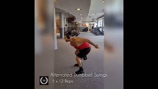 Alternated Dumbbell Swings gymtips personaltrainer kettlebell [upl. by Reemas]