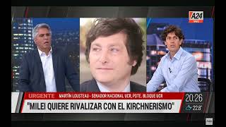 Martín Lousteau  Entrevista en A24  14022024 [upl. by Ornas920]