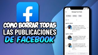 Como Borrar Todas mis Publicaciones de Facebook [upl. by Sillig147]