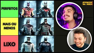 RANKEANDO OS TRAJES DE BATMAN ARKHAM KNIGHT  com GuiFelix [upl. by Eiruam]