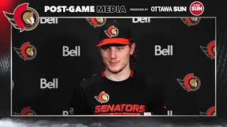 Adam Gaudette postgame availability — March 19 2022 [upl. by Nayra]