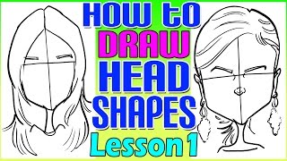 How To Draw Quick Caricature Head Shapes Lesson 1 [upl. by Maer586]