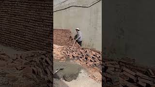 Construction worker remove brick wall because of mistake [upl. by Ardnuhsor]