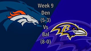 Madden 25 Franchise Season 1 Week 9 DEN vs BAL [upl. by Messing]