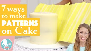 7 Ways to Make Patterns on Cakes British Girl Bakes [upl. by Ardnoel]