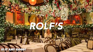 Eating at New York Citys Viral Christmas Bar  Rolfs German Restaurant [upl. by Thissa]