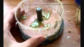 Make a Mold Press Biomass Fuel Briquette from Dvd Containerwmv [upl. by Norraf664]