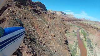 Hidden Splendor UT Canyon Approach and Landing Cessna 182A [upl. by Casar]