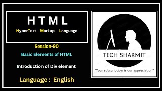 Basic Element of HTML Introduction to Div Tag in HTML Session90 [upl. by Dorena]