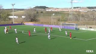 J 14  REAL VALLADOLID B 11 CF FUENLABRADA Ocasiones y goles [upl. by Elnukeda]