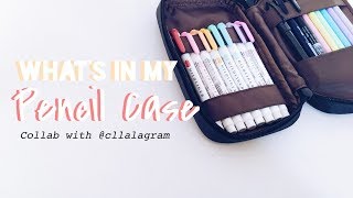 what’s in my pencil case ✏️ collab with christine  justinebujo [upl. by Yarb]