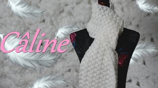 Tuto Echarpe Câline au point Eventail au crochet [upl. by Roti]