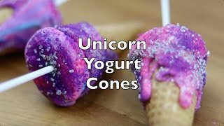 How to Make Unicorn Yogurt Cones [upl. by Clayborn]