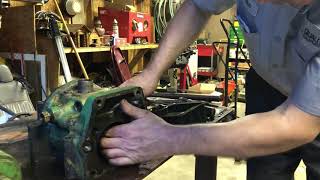 John Deere model 40 lift cylinder rebuild part 1 [upl. by Cyma853]