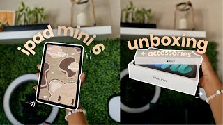 IPAD MINI 6 unboxing amp accessories  customizing my home screen [upl. by Suravaj791]