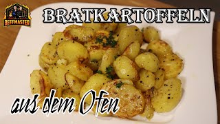 Bratkartoffeln aus dem Ofen schnell einfach und lecker  🥔 [upl. by Alocin]