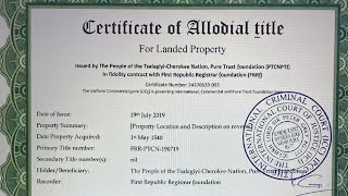 Part 1 This Certificate of Allodial Title is Fraudulent [upl. by Je]