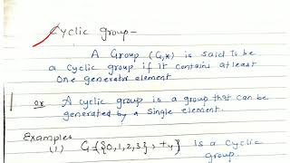 Cyclic group  lecture 43discrete mathematics [upl. by Valdas603]