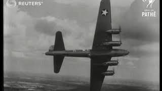 The United States Army Air Corps Boeing B17 Flying Fortresses are filmed in action 1943 [upl. by Aynuat]