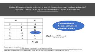 Statystyka Dominanta wartość modalna [upl. by Otrepur408]