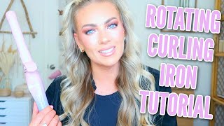 ROTATING CURLING IRON TUTORIAL  Beachwaver B1 [upl. by Garland]