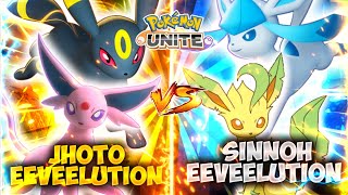 Sinnoh Eevees Vs Johto Eevees In Pokemon Unite  Pokemon Unite Hindi Gameplay [upl. by Tansey]