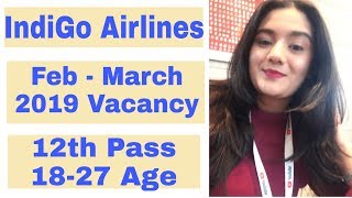 Indigo Airlines Feb March 2019 Job Vacancies  Indian Airlines recruiting Cabin Crew 2019 [upl. by Giulio]