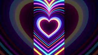 Neon Heart Tunnel Background [upl. by Nosyrb]