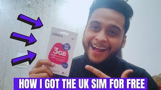 HOW I GOT MY UK SIM FOR FREE  BEST SIM FOR UK  UK SHUKE [upl. by Idas]