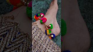 Diy anklet for navratrigarba anklet making idealast minute garba jewellery making idea diyanklet [upl. by Proud932]