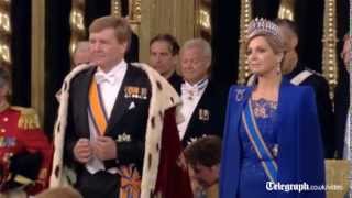 Dutch crowning WillemAlexander sworn in as king [upl. by Warfourd]