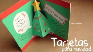 Tarjetas para Navidad  3 estilos Popup 3D y Sencillo [upl. by Liuka227]