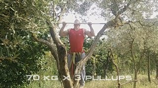 Heavy Pullups Mirror Motivation 70 kg 3 reps and 50 kg 12 repsbodyweight 70 kg [upl. by Lief17]